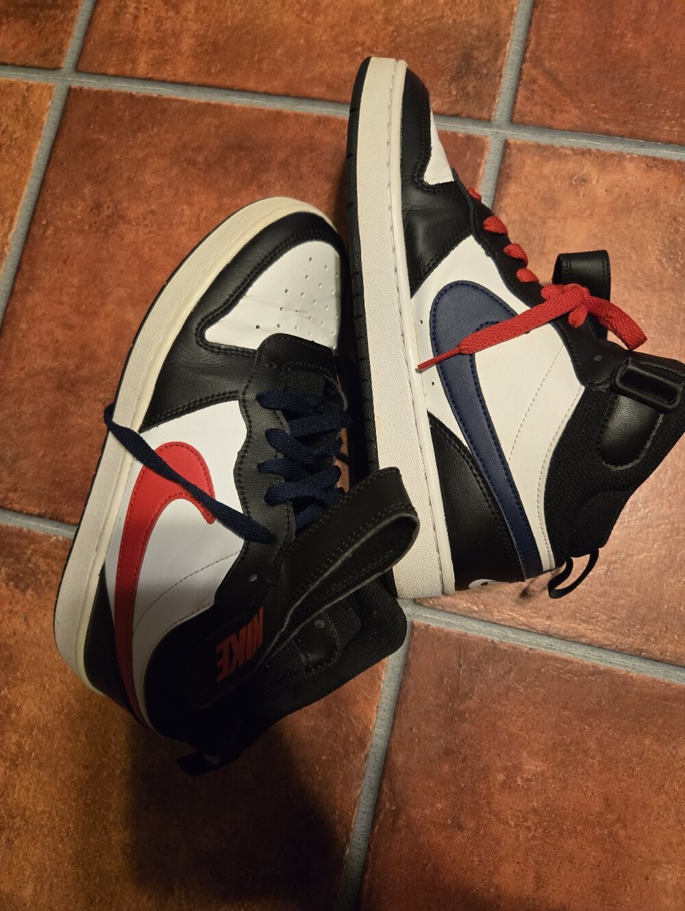 Nike Men’s High-Top Sneakers - Black / White / Red / Navy